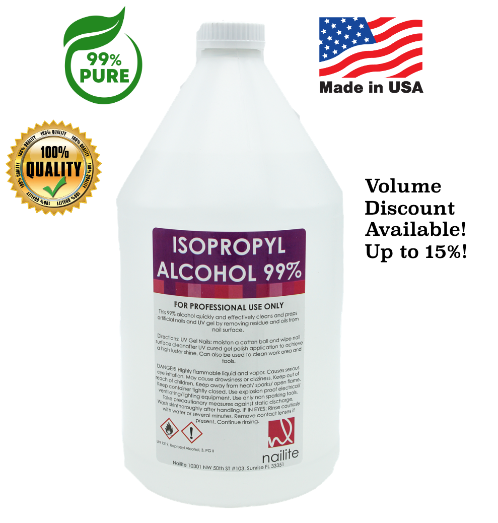 Isopropyl Alcohol 99% Purest - 1 Gallon - Tech Grade - Usa Made - Ships Fast