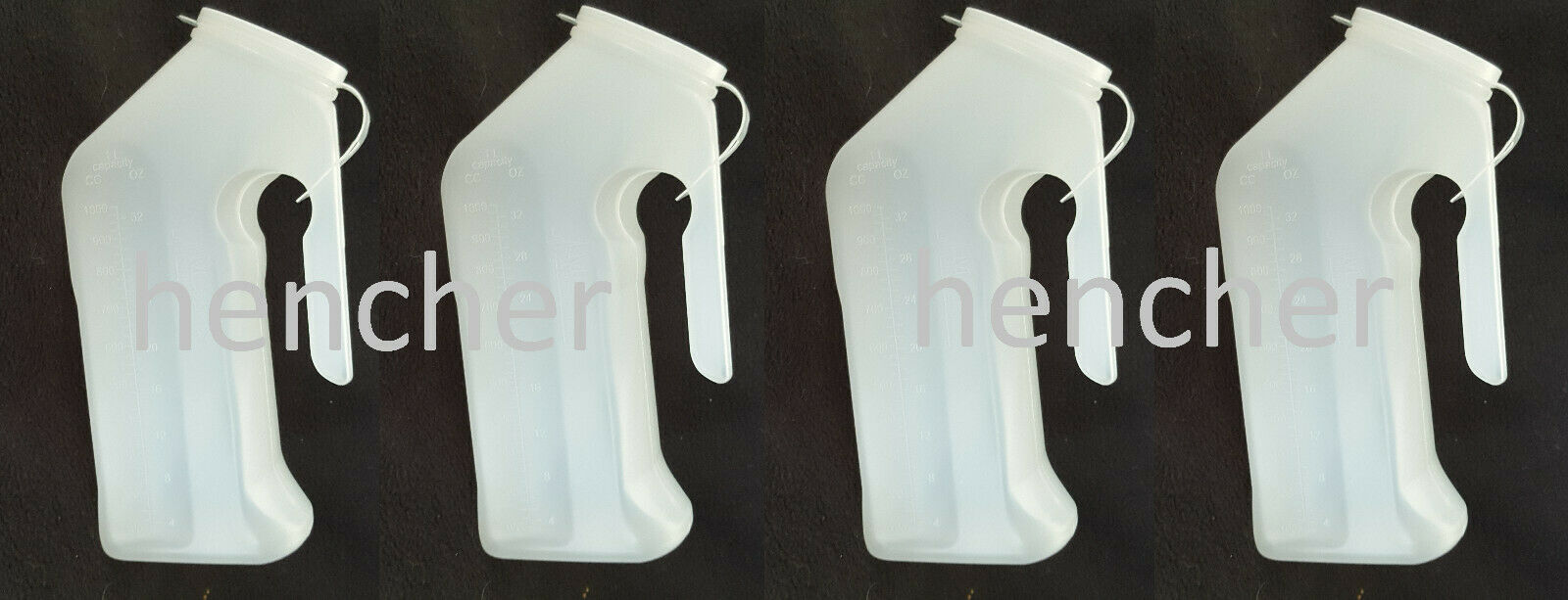 4 Male - Man Urinal Bottle With Cap - Camping Travel Or Road Trip (4) Bottles