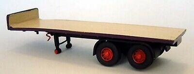 26ft Tandem Axle Flat Trailer 1950 G59 Unpainted Oo Scale Langley Models Kit