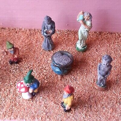 Gnomes Statues Garden Ornaments F175 Unpainted Oo Scale Langley Model Kit Metal